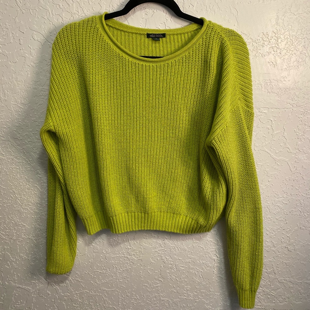 Neon green sweater